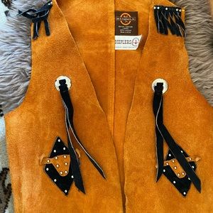 Vintage suede cowboy vest